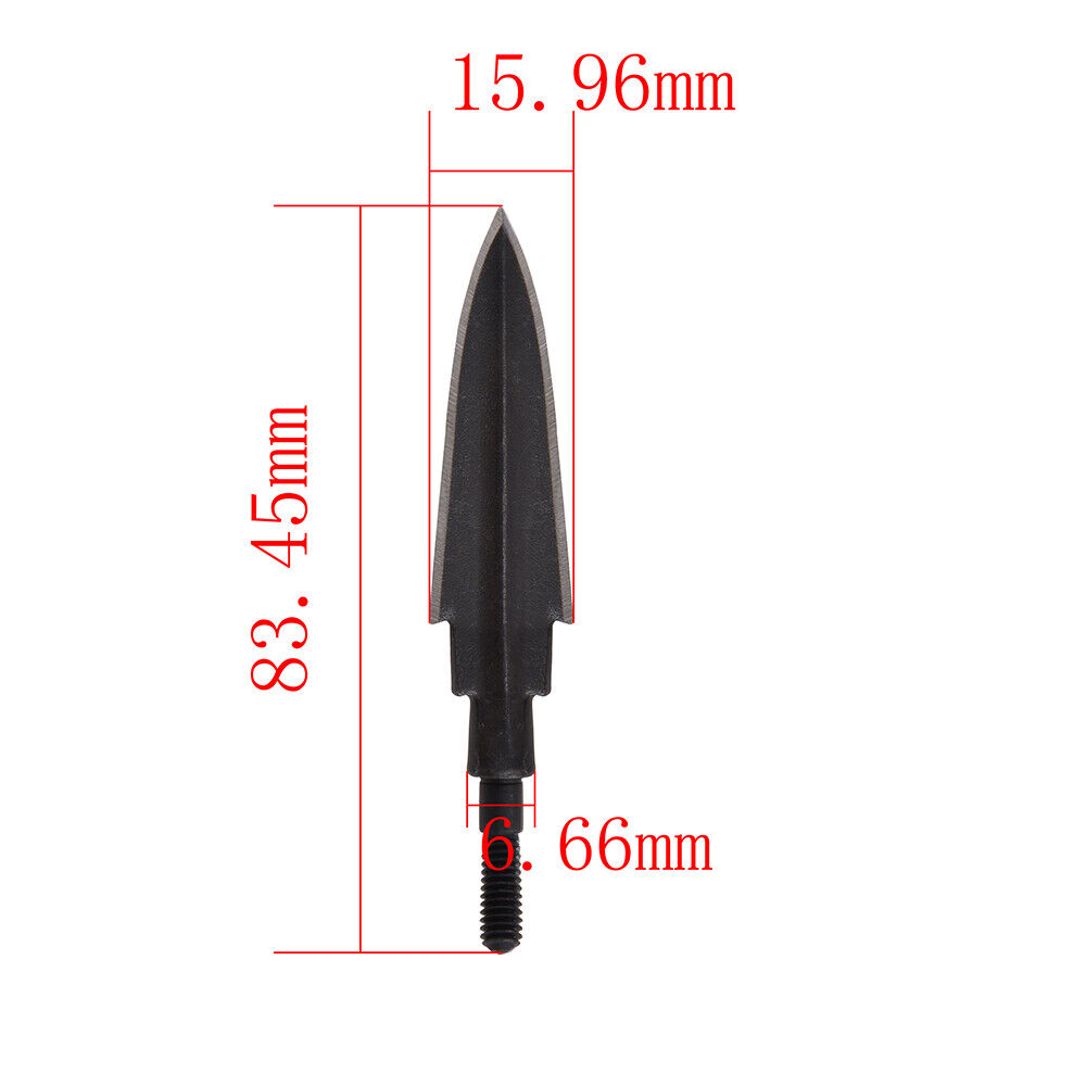 6 Archery Retro Arrowheads Traditional Broadheads Screw Tips Bow Hunting Shoot