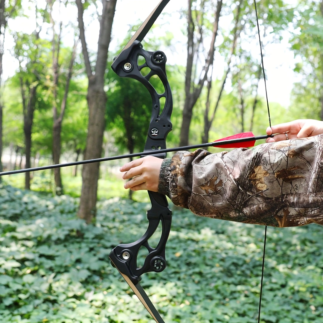  Reverse Bow Set Outdoor Shooting Archery Beauty Hunting Bow 45-55lbs Adjustable Hunting Right Hand