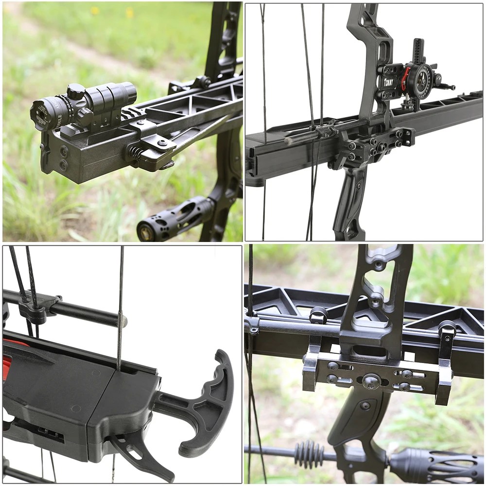 Archery Arrow Track Launcher Set with 6pcs Pure Carbon Arrow Compound Recurve Bow 
