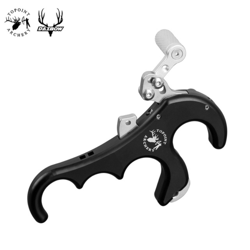 Topoint TP425 Bow Release 4 Finger Aluminum Release Aid Automatic Caliper for Compound Bow Target Archery Hunting Shooting