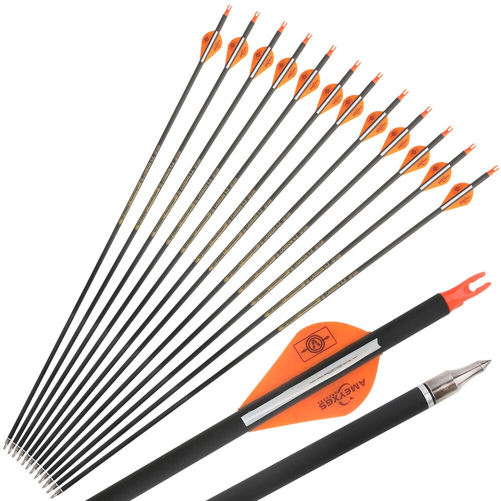 12pc 30 "Pure Carbon Arrow SP300-600 ID6.2mm Recurve bow Archery Composite Archery