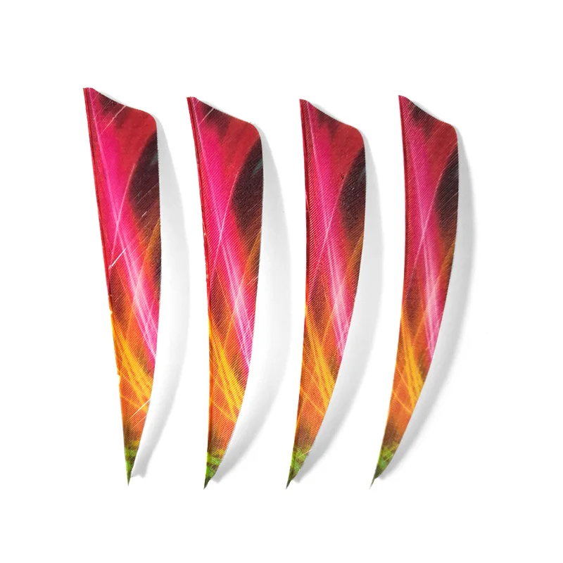24pcs Archery 4 Inch Turkey Arrow Feather Right Wings DIY Shield Shape Arrow Vanes 