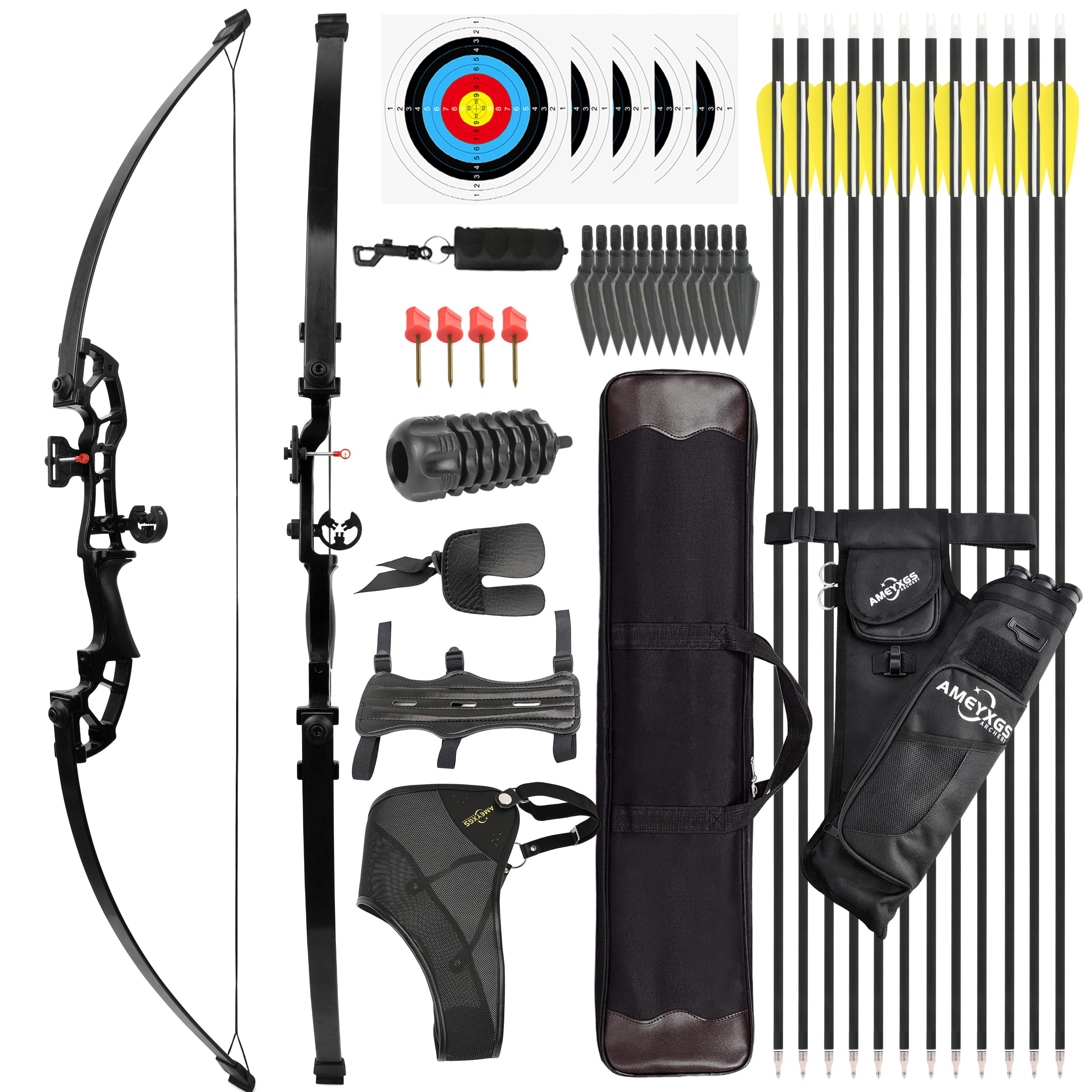 52" Archery Recurve Bow 30–50lbs for Competition & Hunting