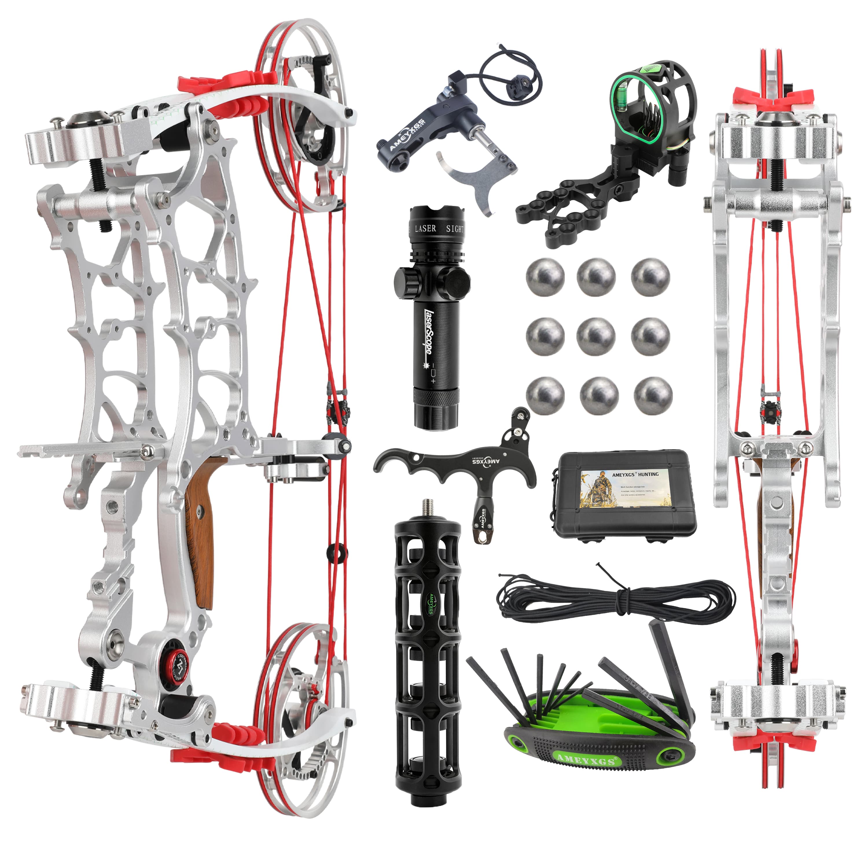 30-75lbs Compound Bow Kit Dual-use Short Axis Archery Hunting RH LH