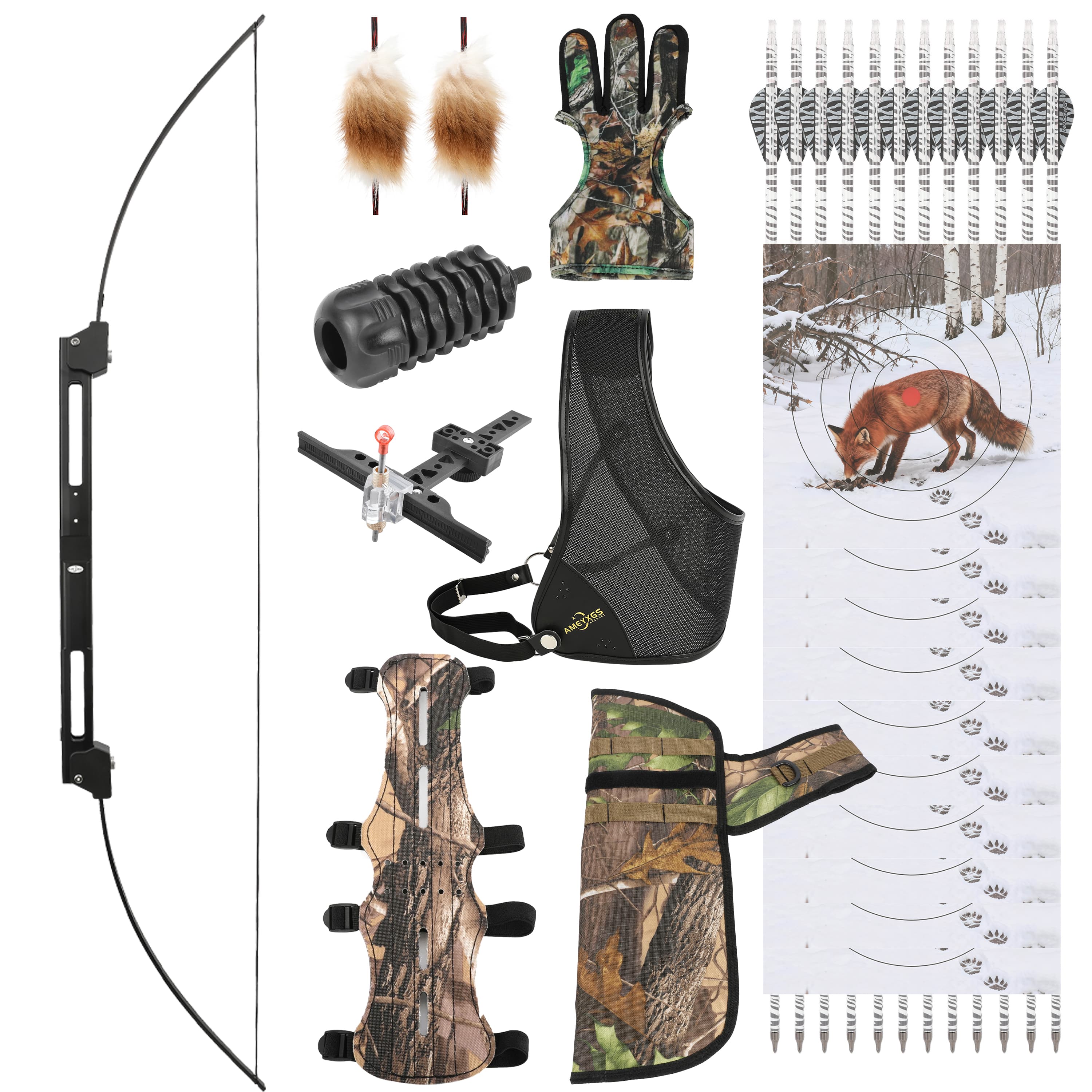 35lbs Folding Bow 58" Recurve Bow Target RH/LH