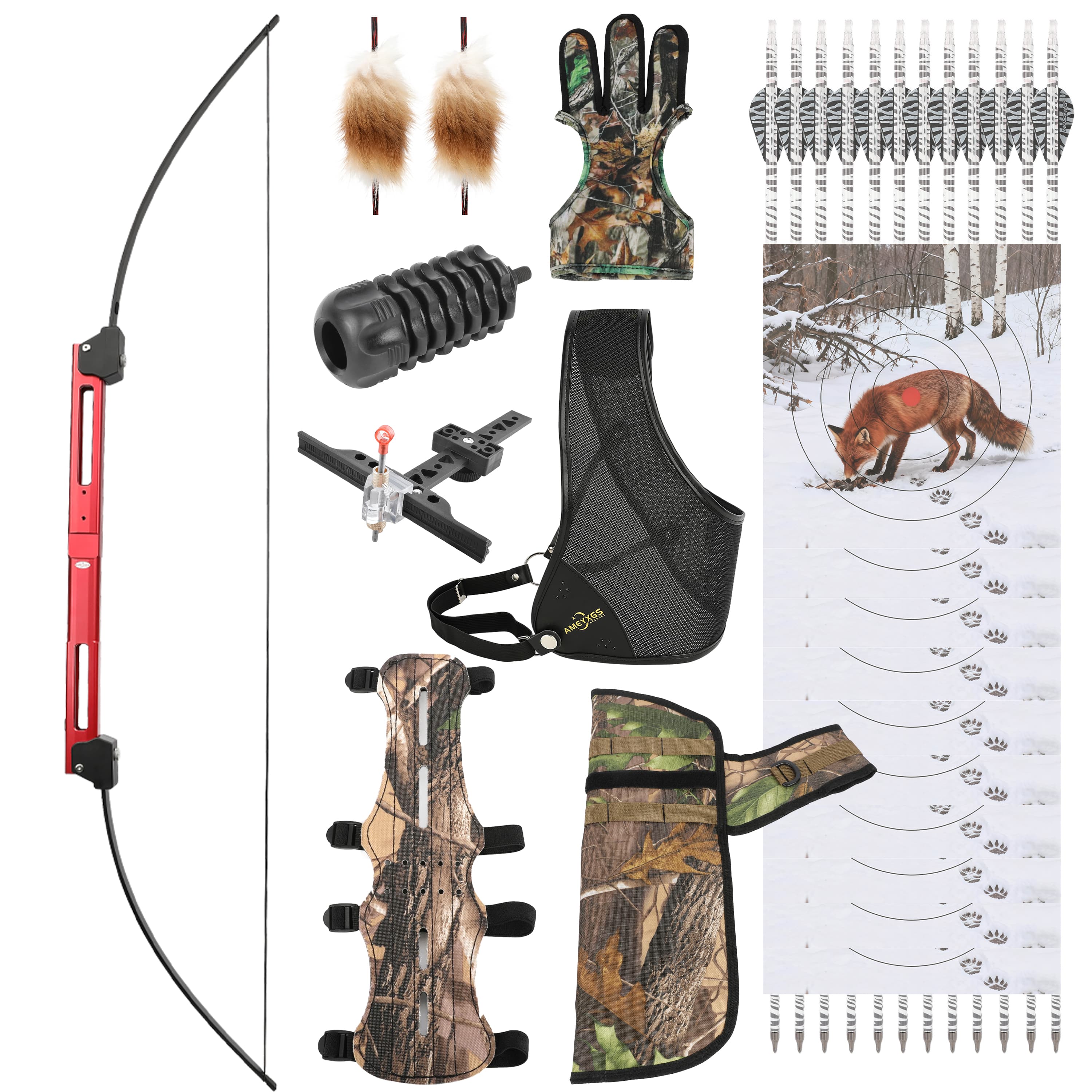 35lbs Folding Bow 58" Recurve Bow Target RH/LH