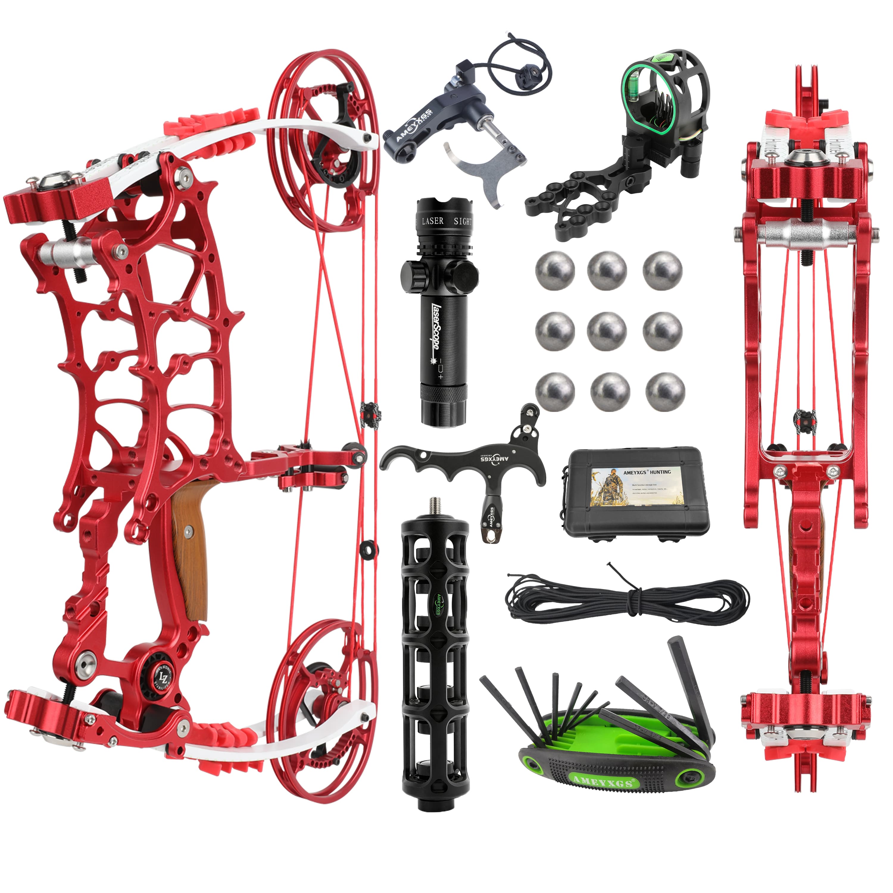 30-75lbs Compound Bow Kit Dual-use Short Axis Archery Hunting RH LH