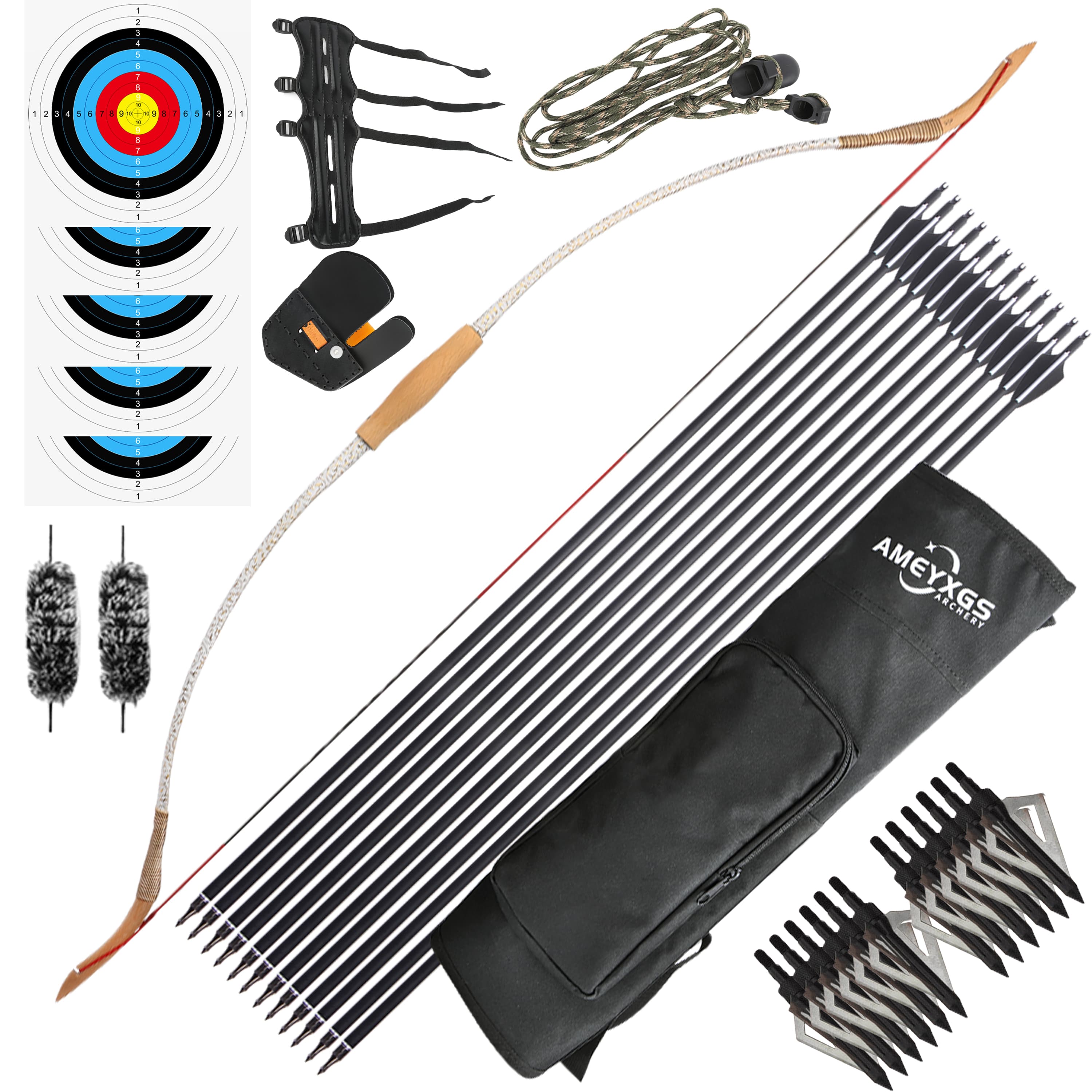 Takedown Traditional Bow Set 20-40LBS Hunting Archery