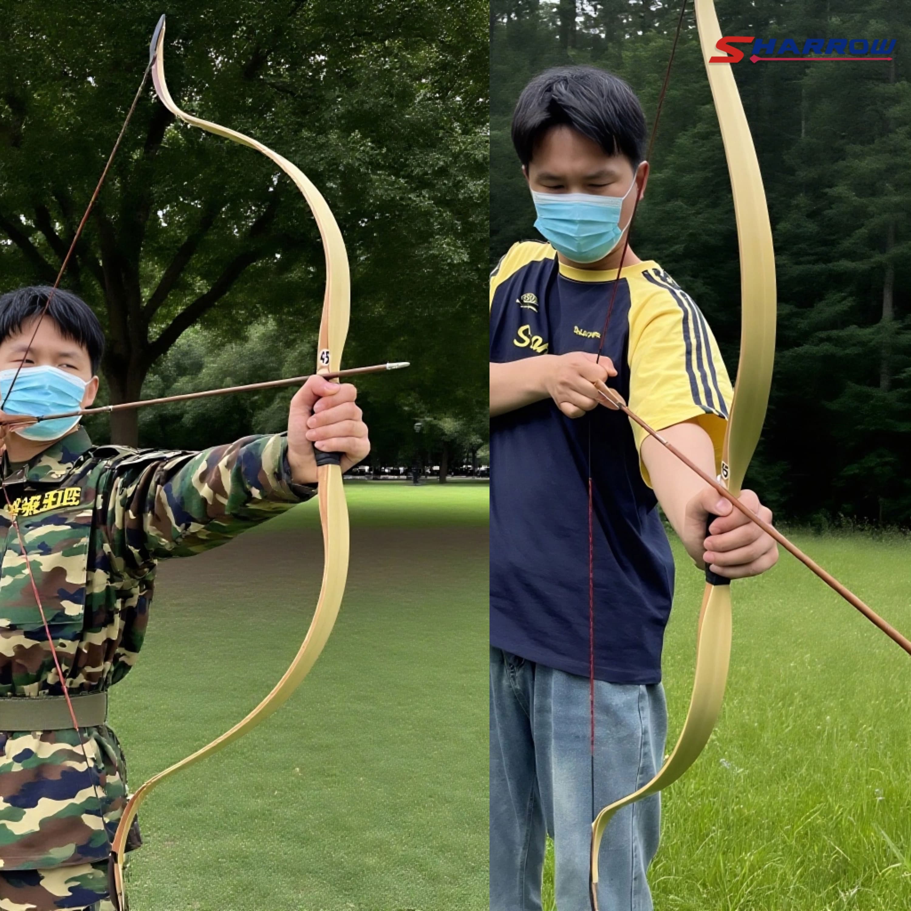  20-45lbs Archery Traditional Bow Recurve Longbow Hunting Target