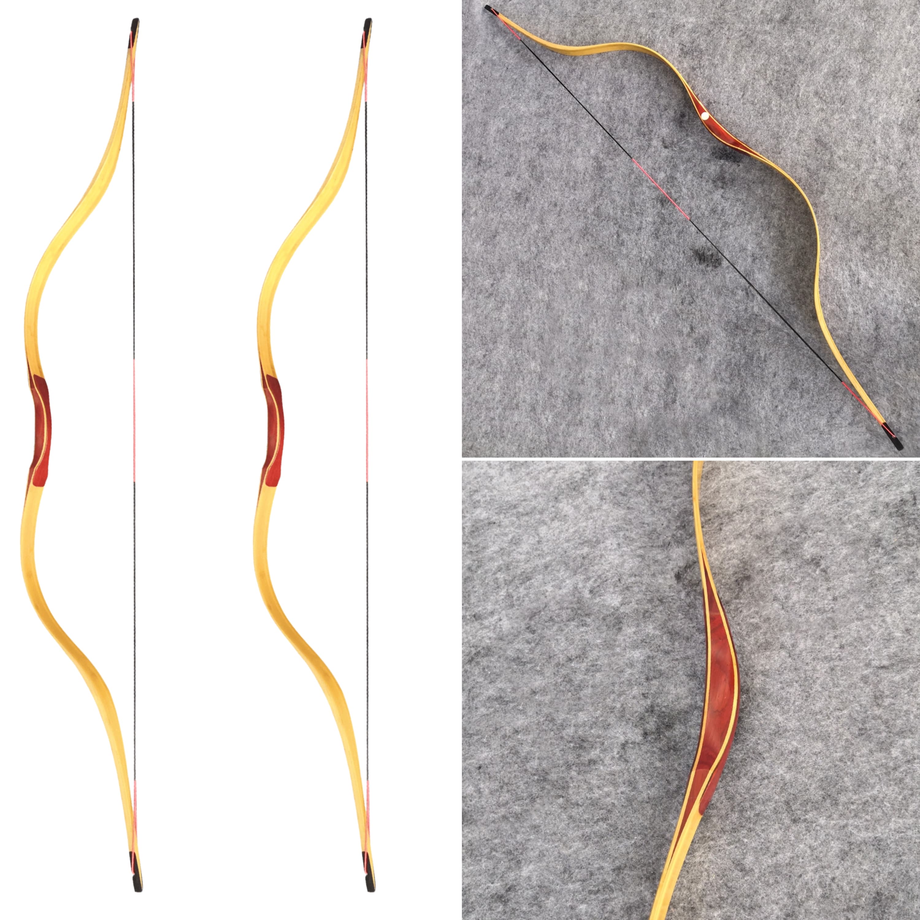 15-50lbs Traditional Bow Arrow Set Archery Hunting