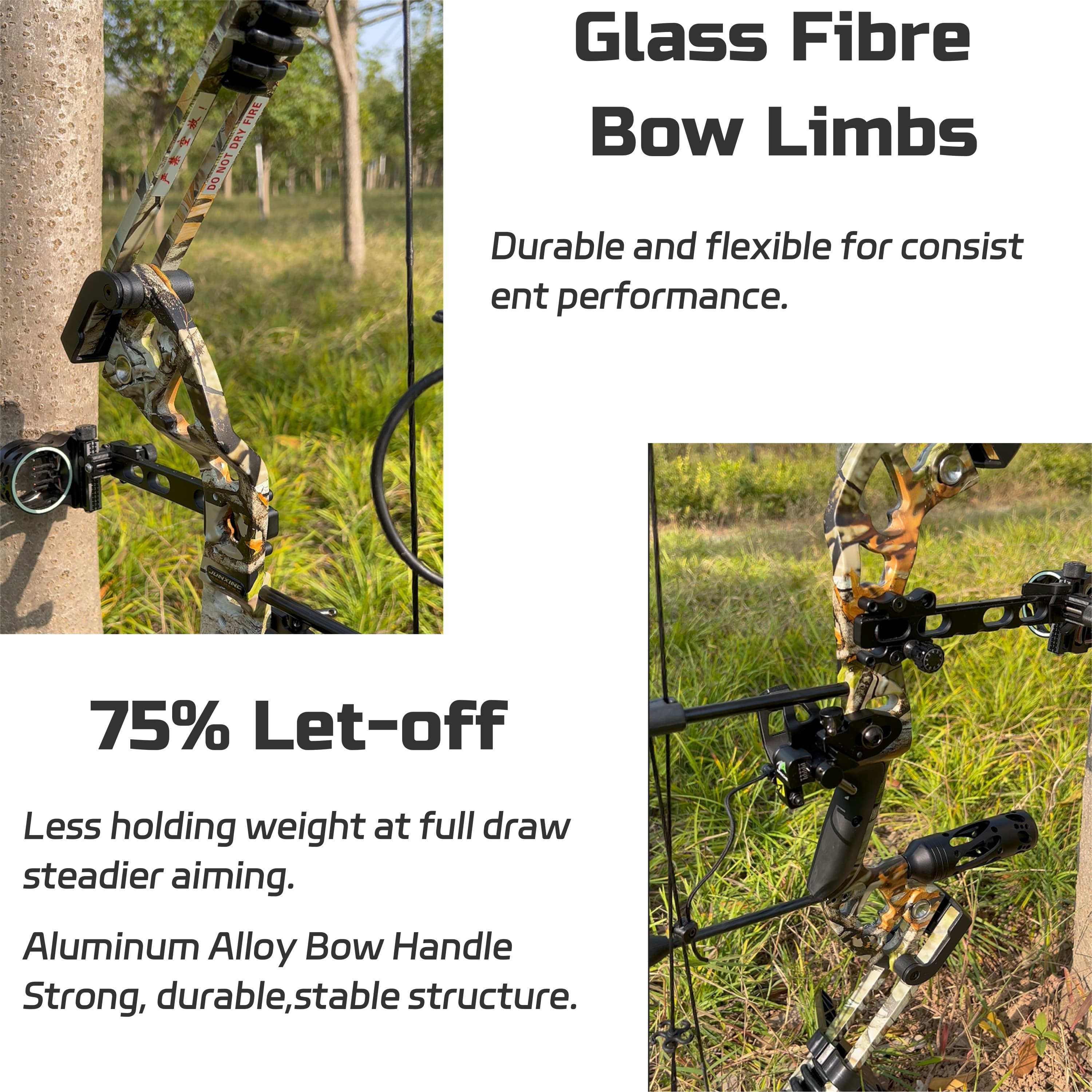 Compound Bow Set 30-70lbs 75% Let-off 30.5" Short ATA