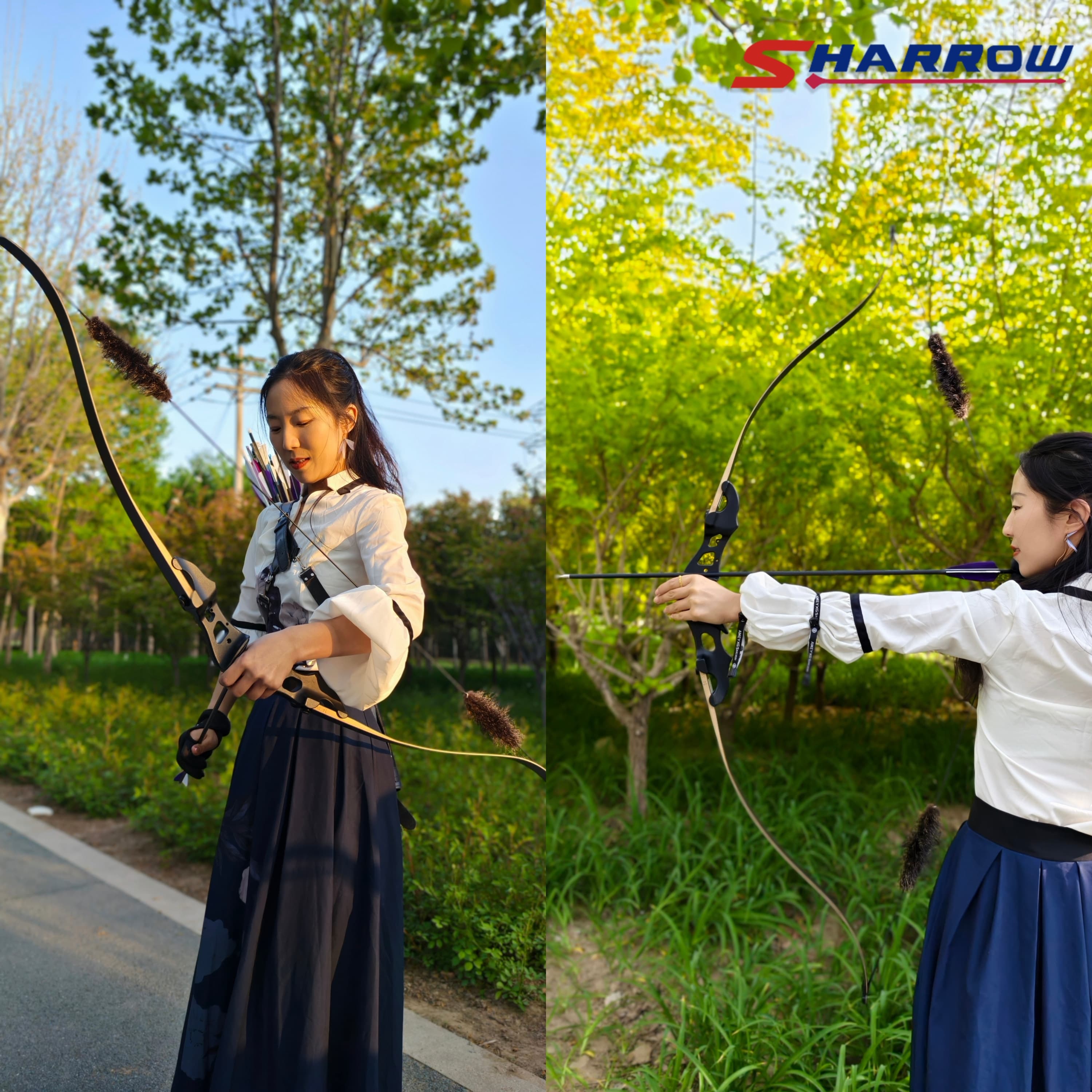 60" Archery Recurve Bow 20-55lbs Takedown Aluminum Riser RH Hunting