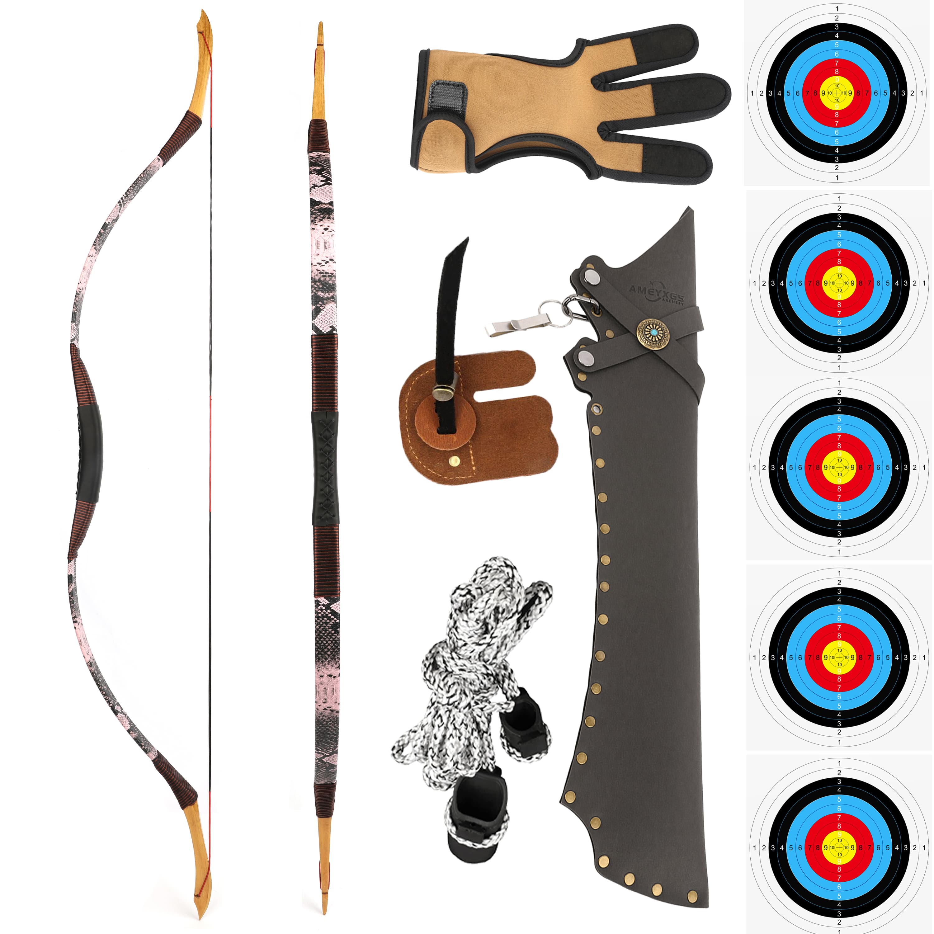 Traditional Recurve Bow 12-50lbs Mongolian Horse Longbow