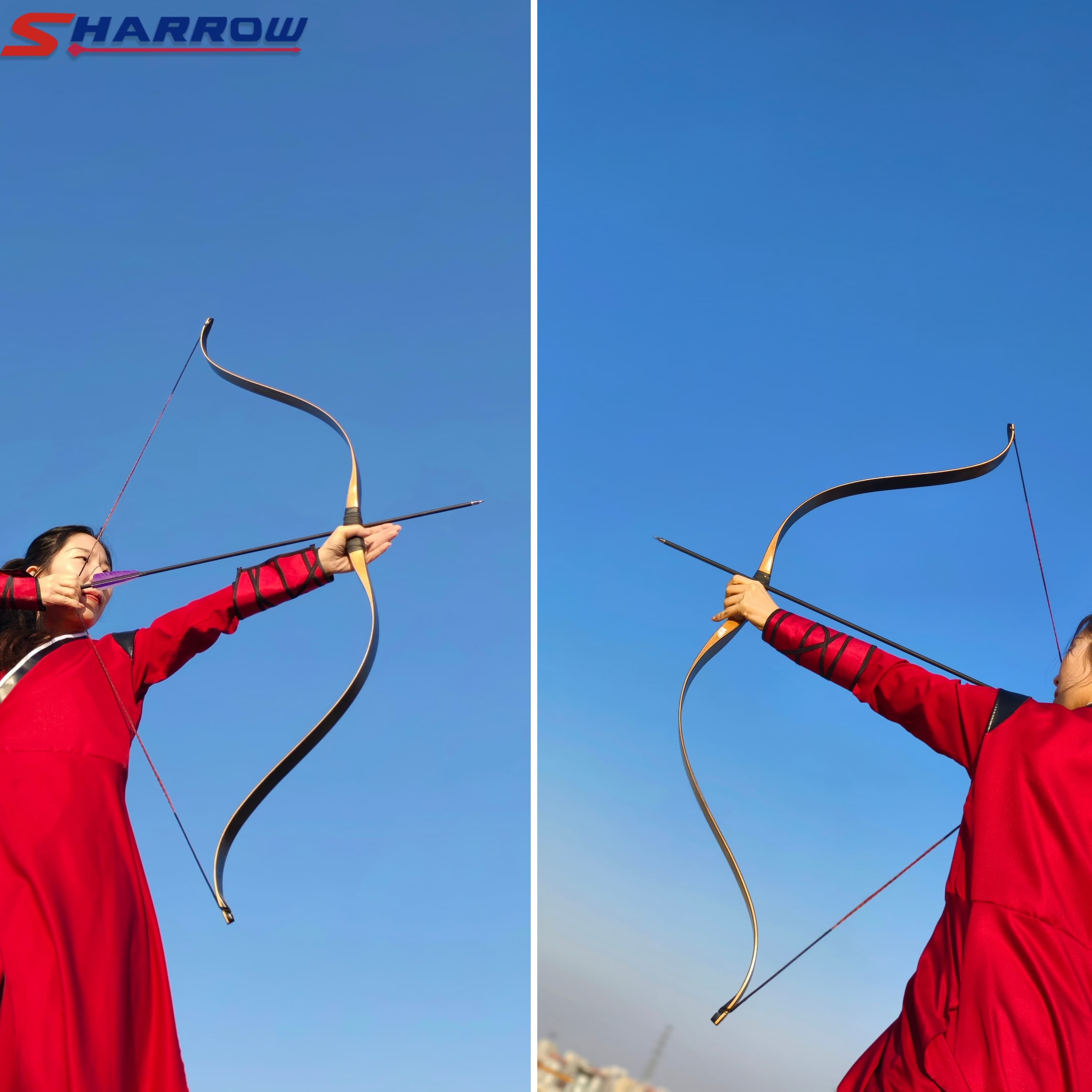 Traditional Bow Archery 15-50lbs Hunting Longbow