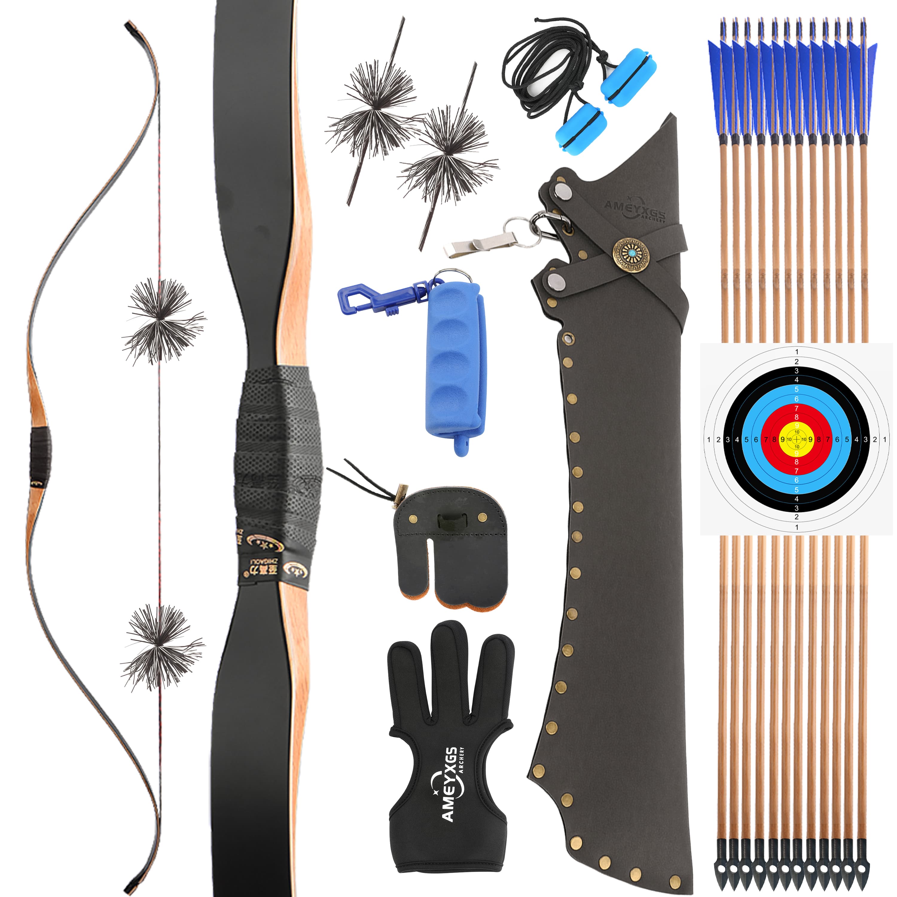 Traditional Bow Archery 15-50lbs Hunting Longbow