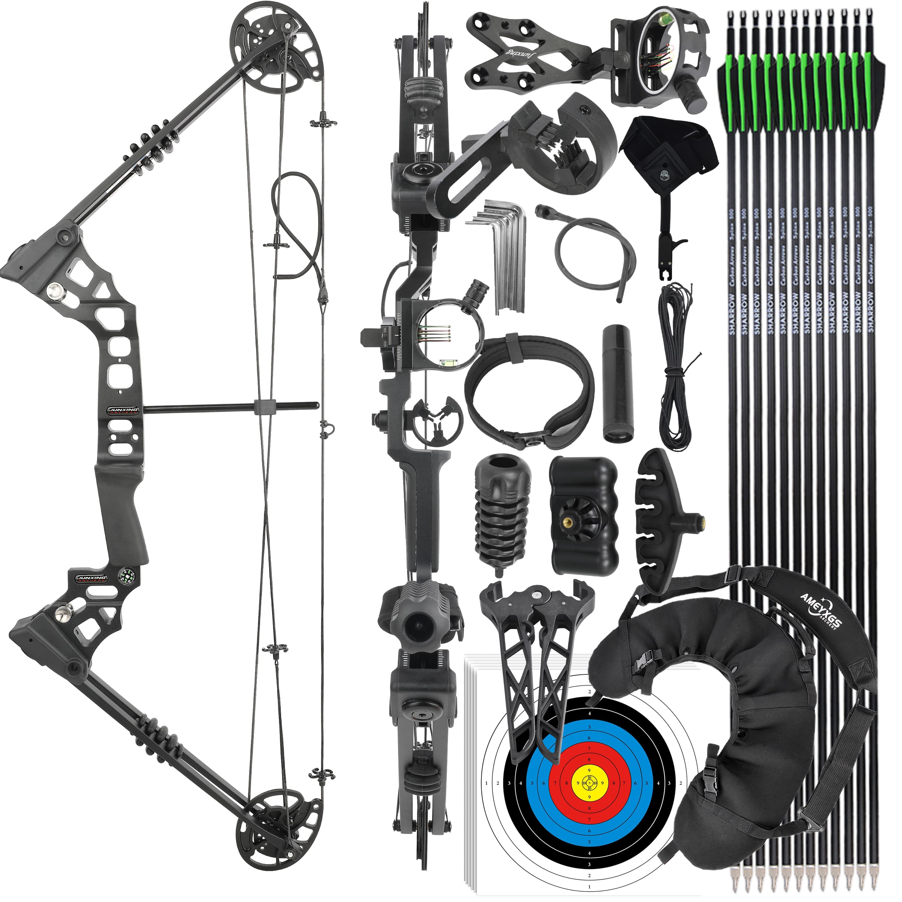 [Copy]Junxing Dragon Claw X8 Compound Bow 20-70 lbs  Left/Right Hand 