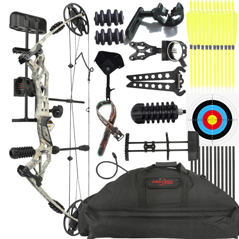 Kaimei Han Compound Bow 30-60lb Red Camo Set