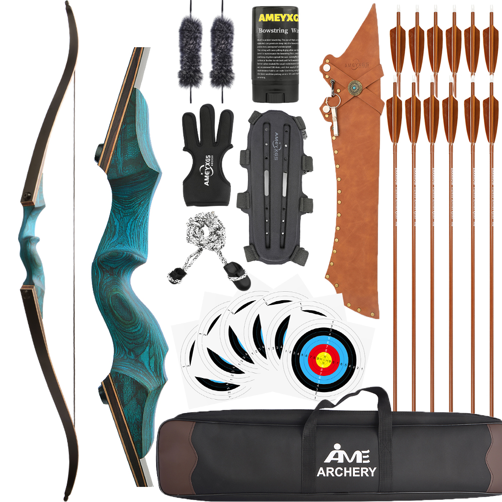 Blue Demon Recurve Bow – Adjustable 20-60lb Hunting & Training