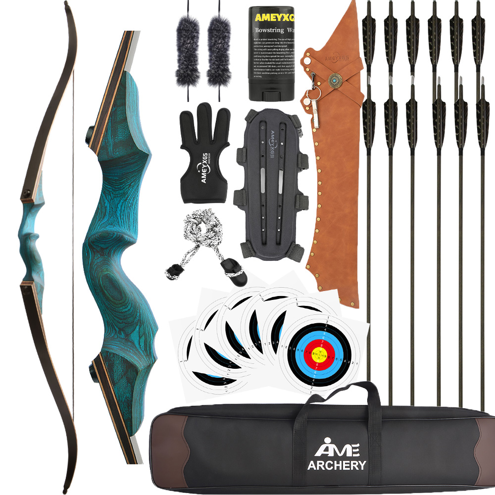 Blue Demon Recurve Bow – Adjustable 20-60lb Hunting & Training