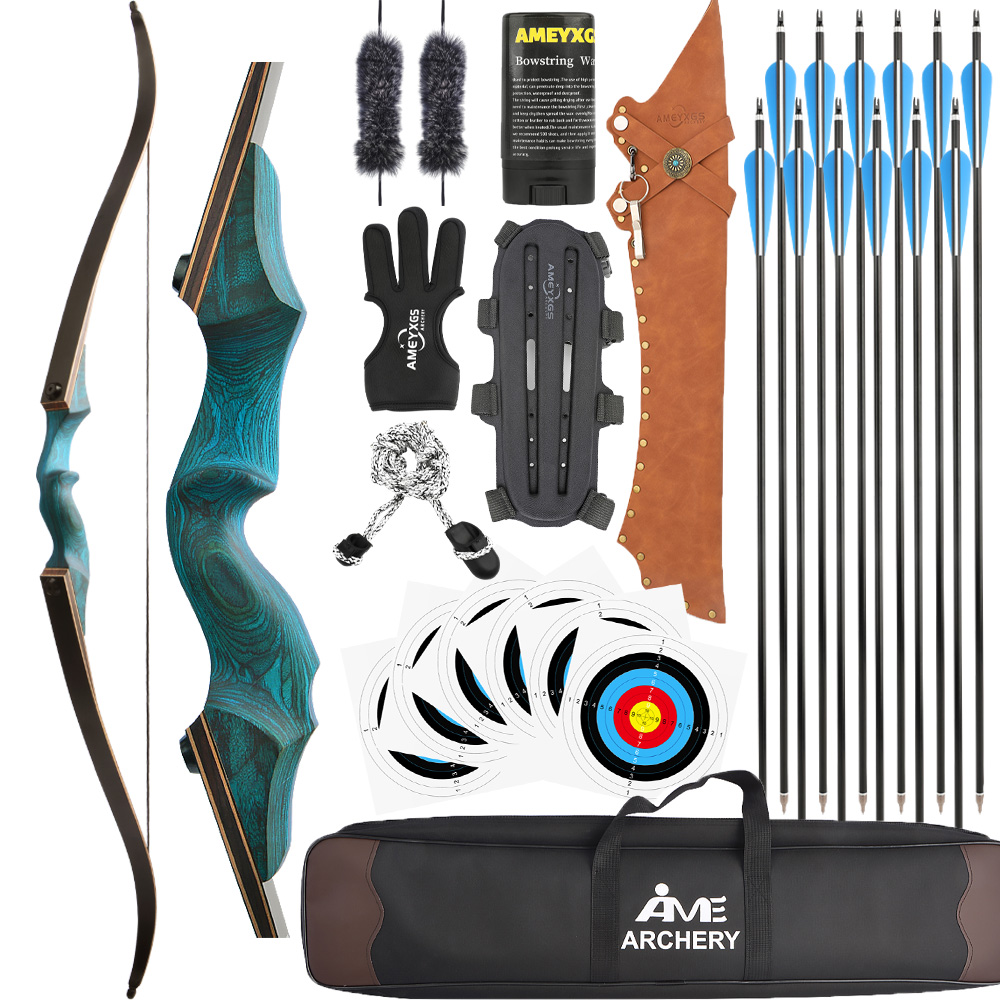 Blue Demon Recurve Bow – Adjustable 20-60lb Hunting & Training