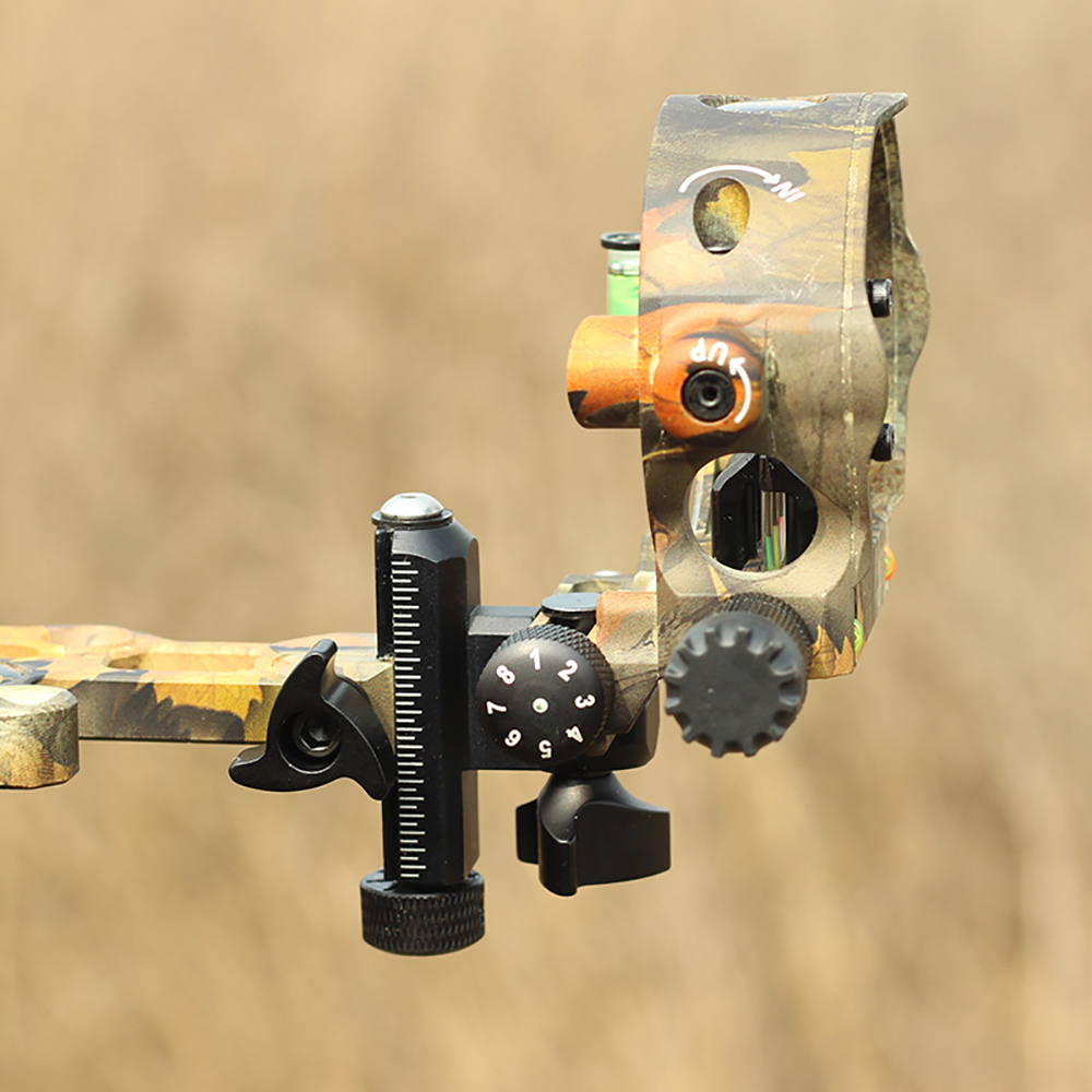 Short 5-Pin Sight Camo for Archery with Durable Camouflage Design