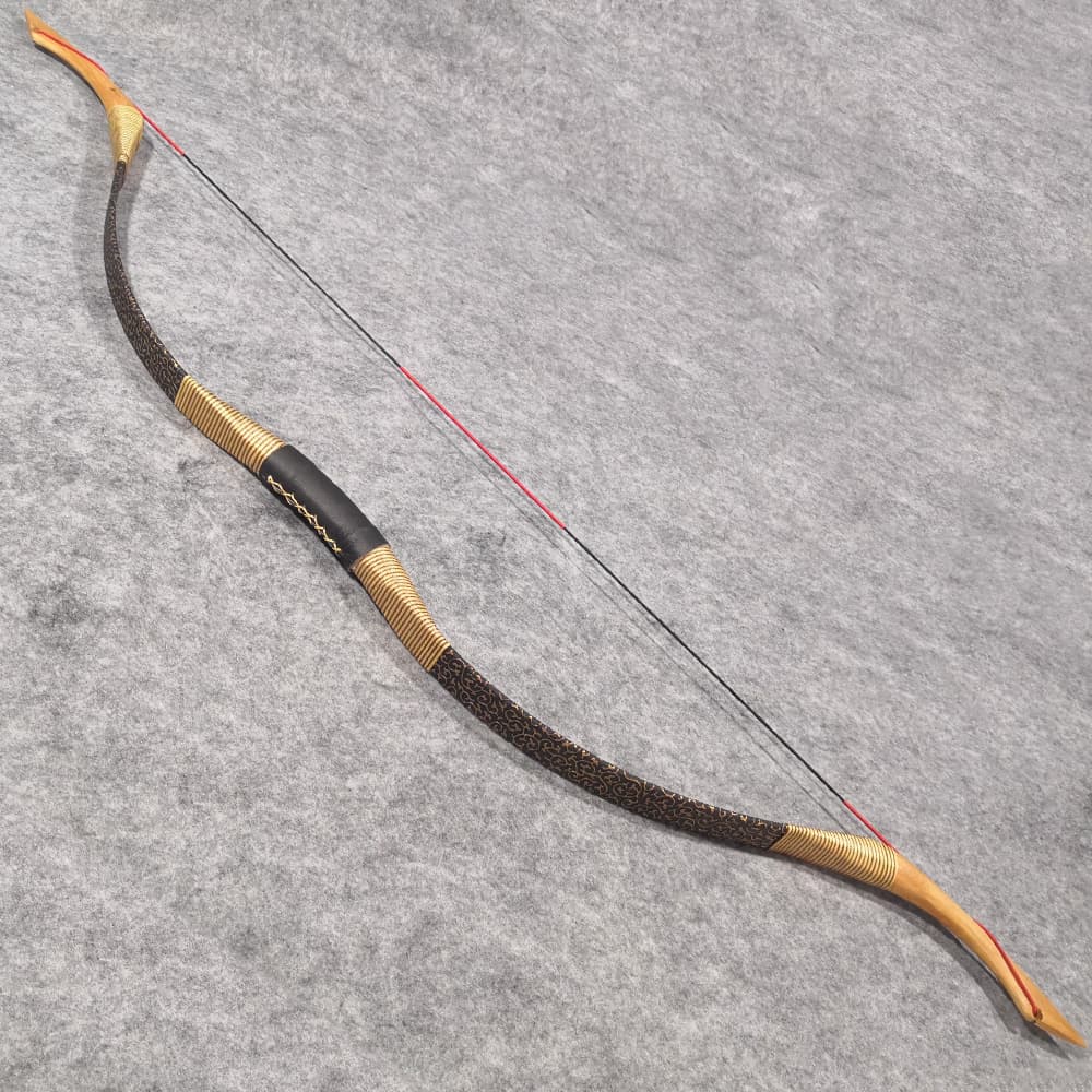 Wooden Mongolian Horsebow Archery Hunting Bow Set 25–55lbs