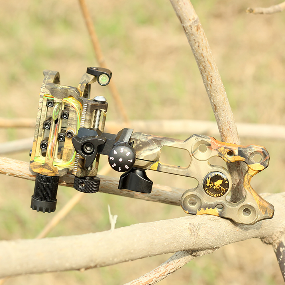 Short 5-Pin Sight Camo for Archery with Durable Camouflage Design
