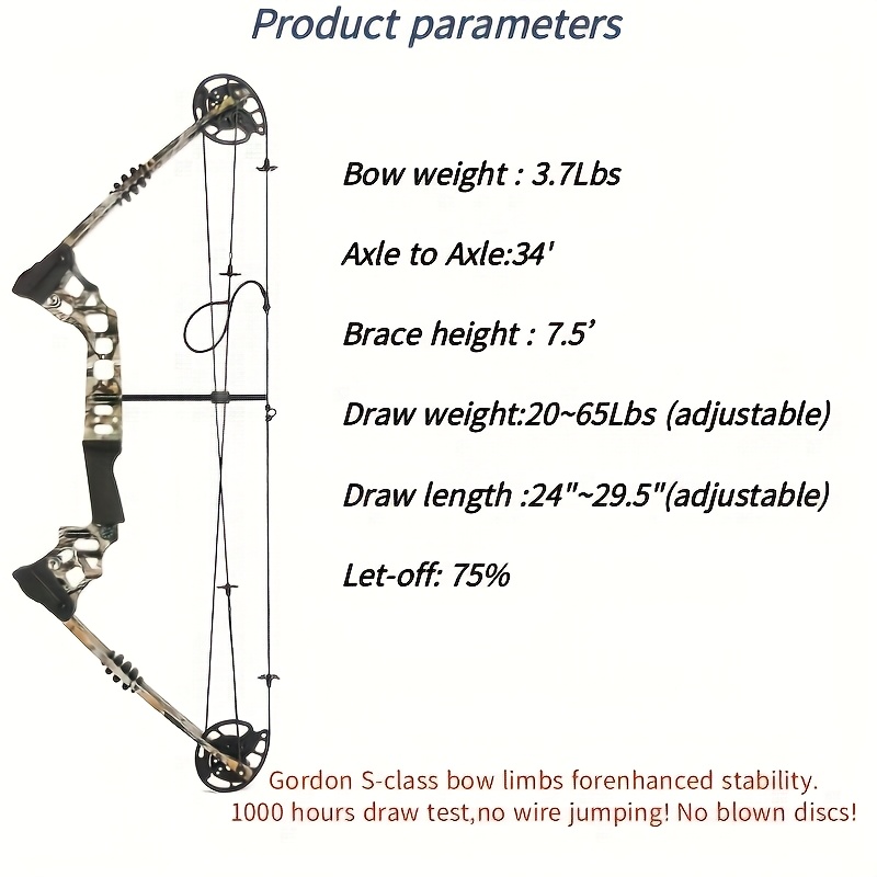 Junxing Dragon Claw X8 Compound Bow 20-70 lbs  Right Hand 