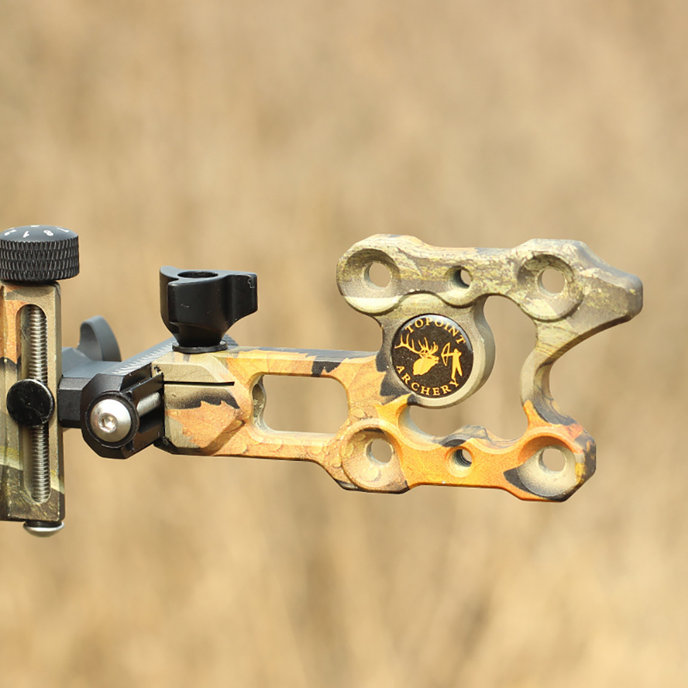 Short 5-Pin Sight Camo for Archery with Durable Camouflage Design