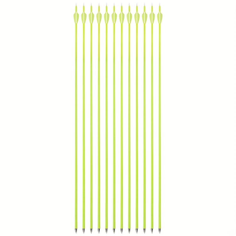 12pcs 30" Carbon Arrows with Yellow Fletching
