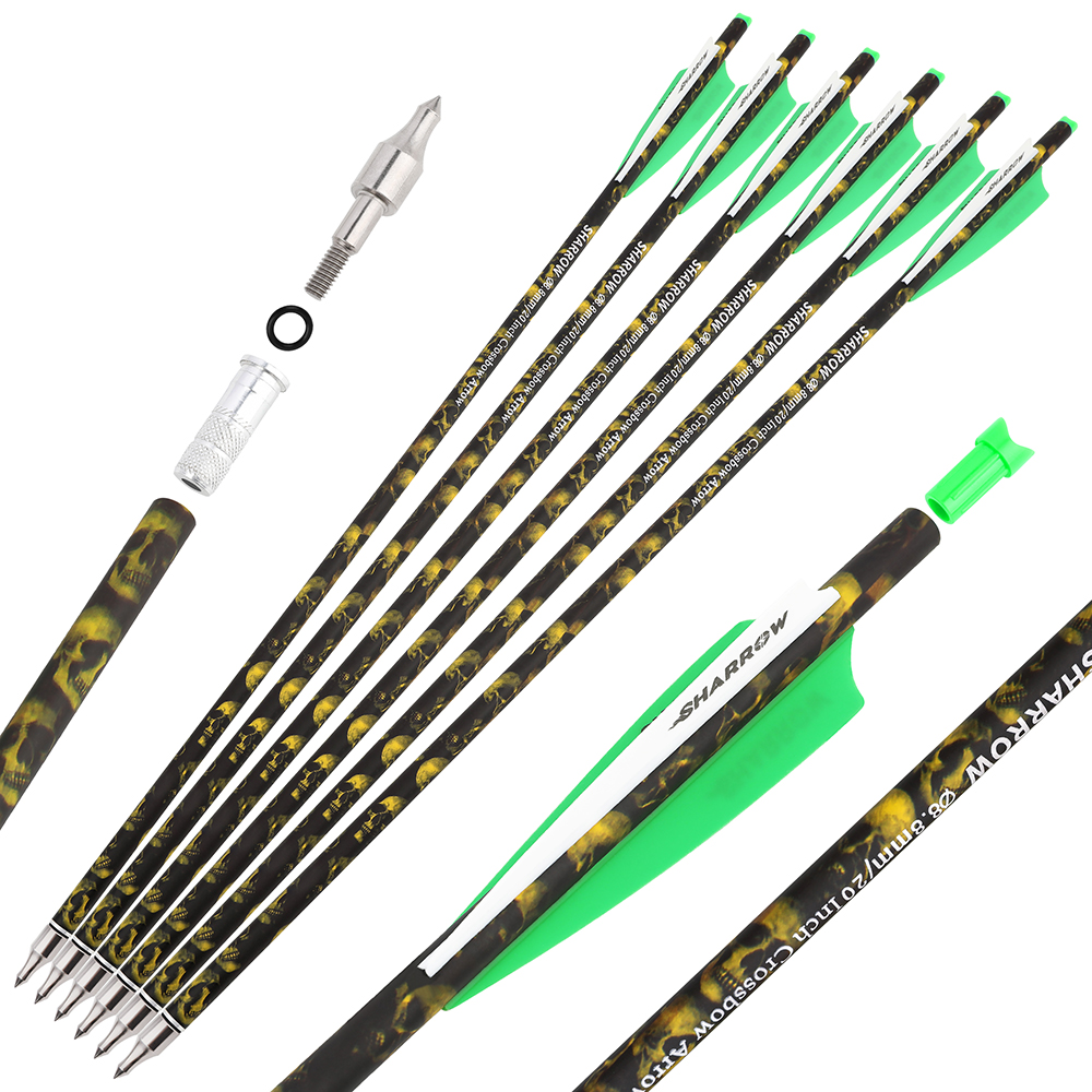 Crossbow Arrows by SHARROW 125 Grains with Shield Feathers