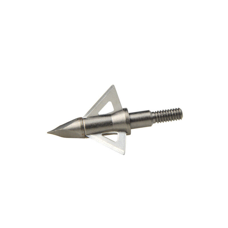12pcs Archery Arrowheads Broadheads Blade Crossbow Tips Arrow Screw Bow Hunting Points