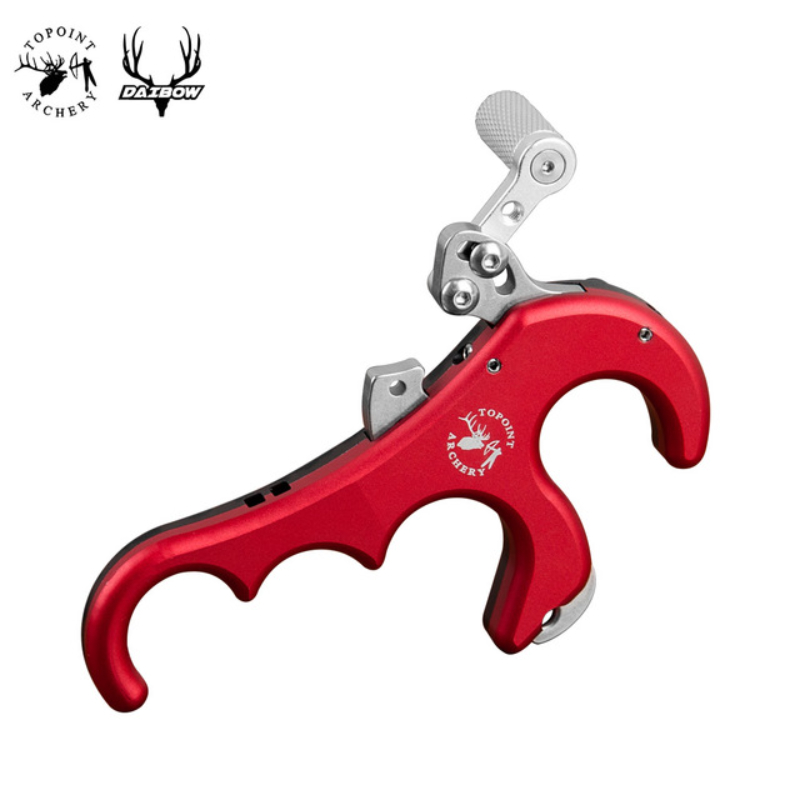 Topoint TP425 Bow Release 4 Finger Aluminum Release Aid Automatic Caliper for Compound Bow Target Archery Hunting Shooting