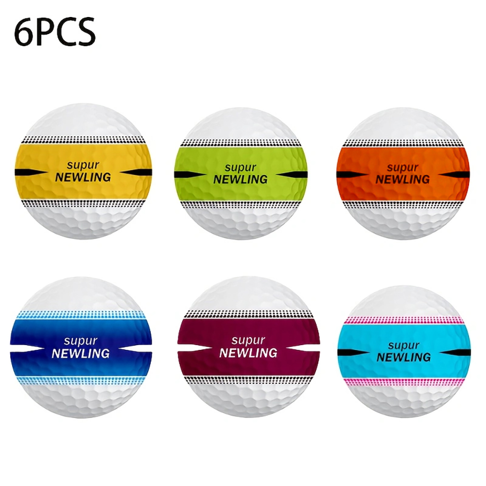 Rubber Golf Ball 6X Practice Training Driving Range Indoor Outdoor 
