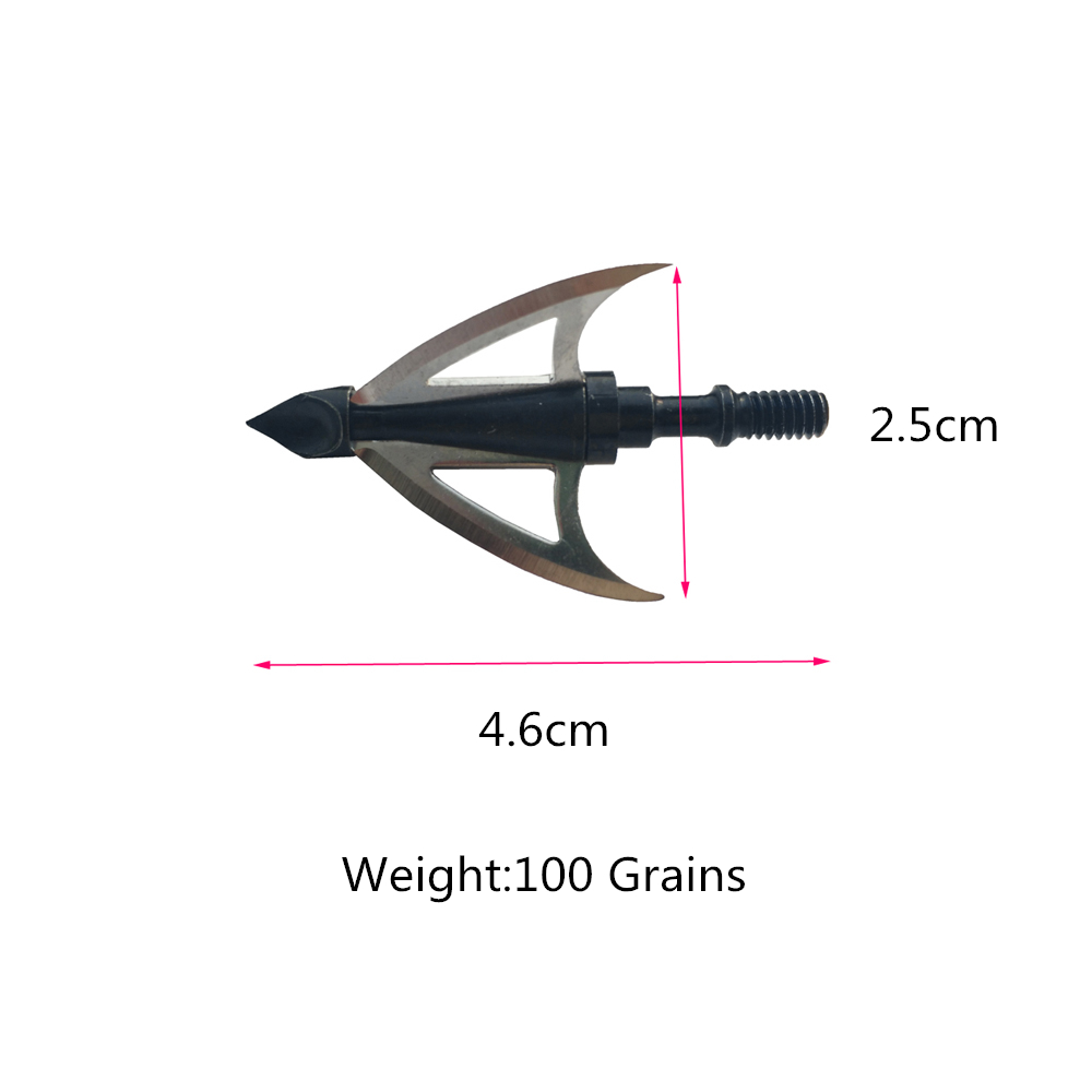 12-Pack Stainless Steel Wolf Fang Broadheads 100gr