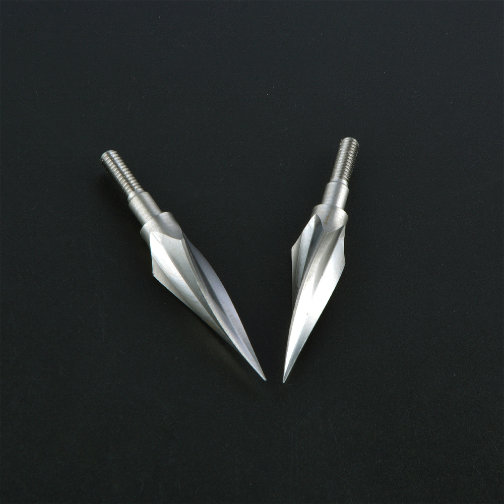 Silver Spiral Arrow Tips - 12pcs, 10g, Non-Edged