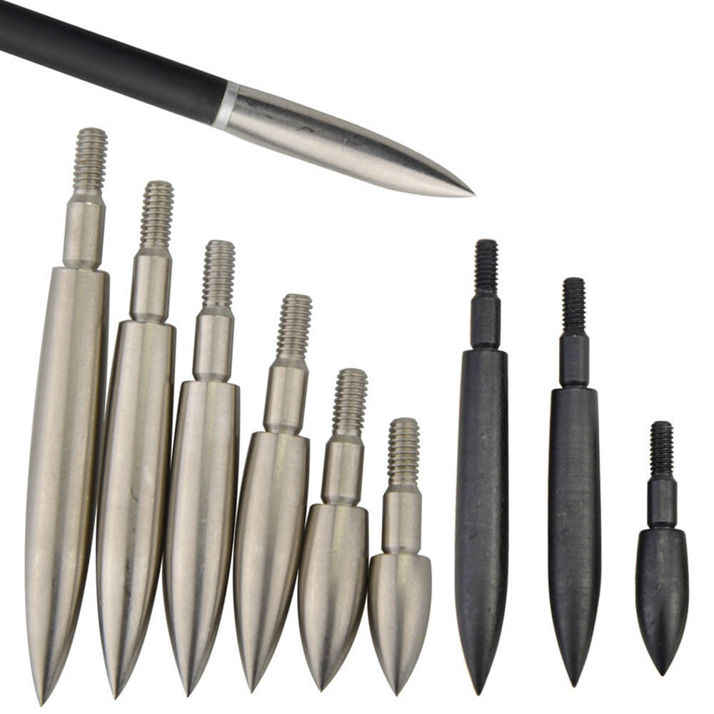 12pcs Broadhead Arrowheads Silver & Black 100-350 Grain