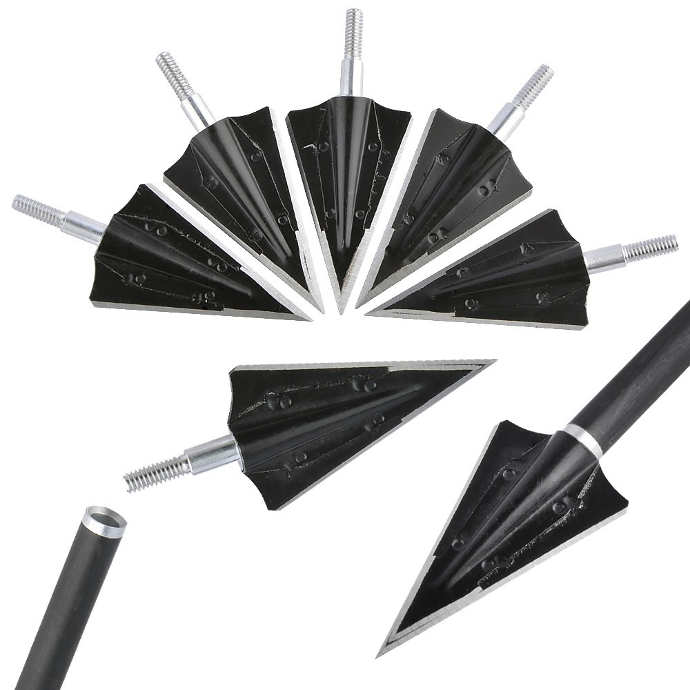 125gr Archery Hunting Broadheads Iron Arrow Tips 6/12pcs