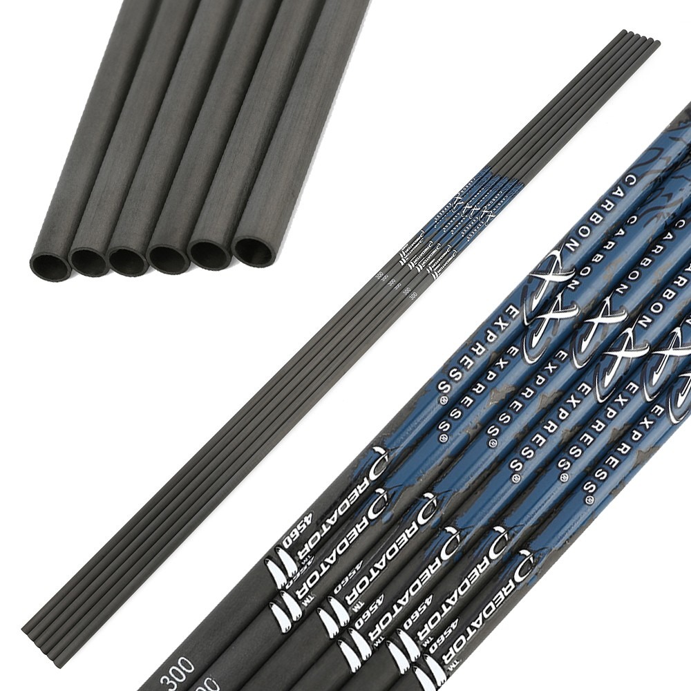 6/12pcs Pure Carbon Arrow Shafts 31" for Archery Bows