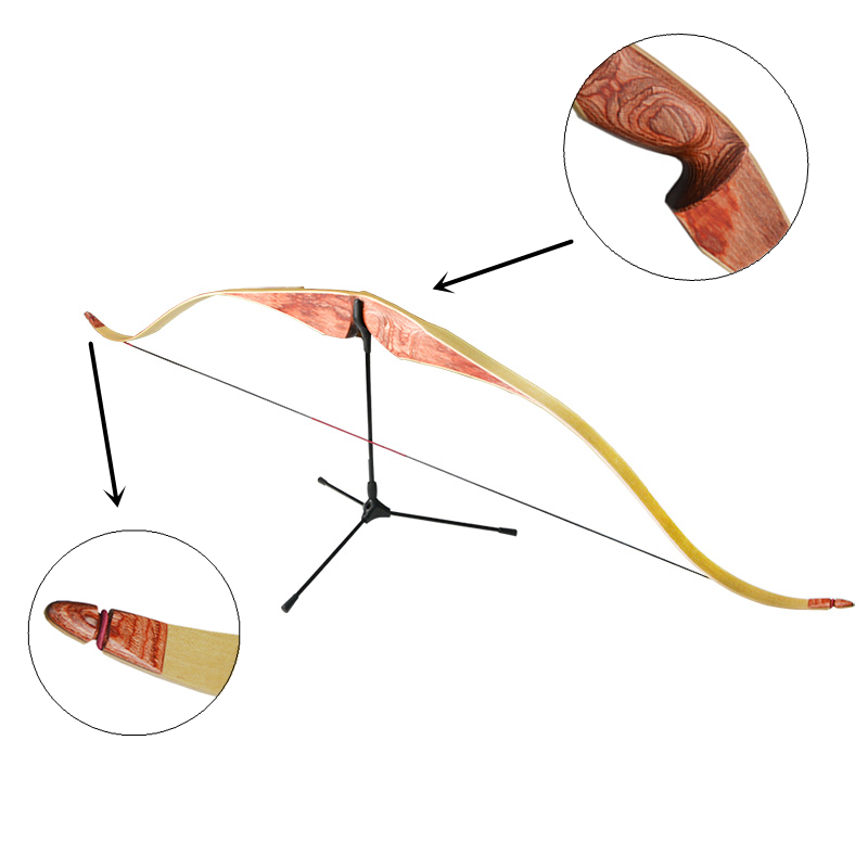SANLIDA  One-Piece Hunting Bow 60" 30-60lbs Traditional Style