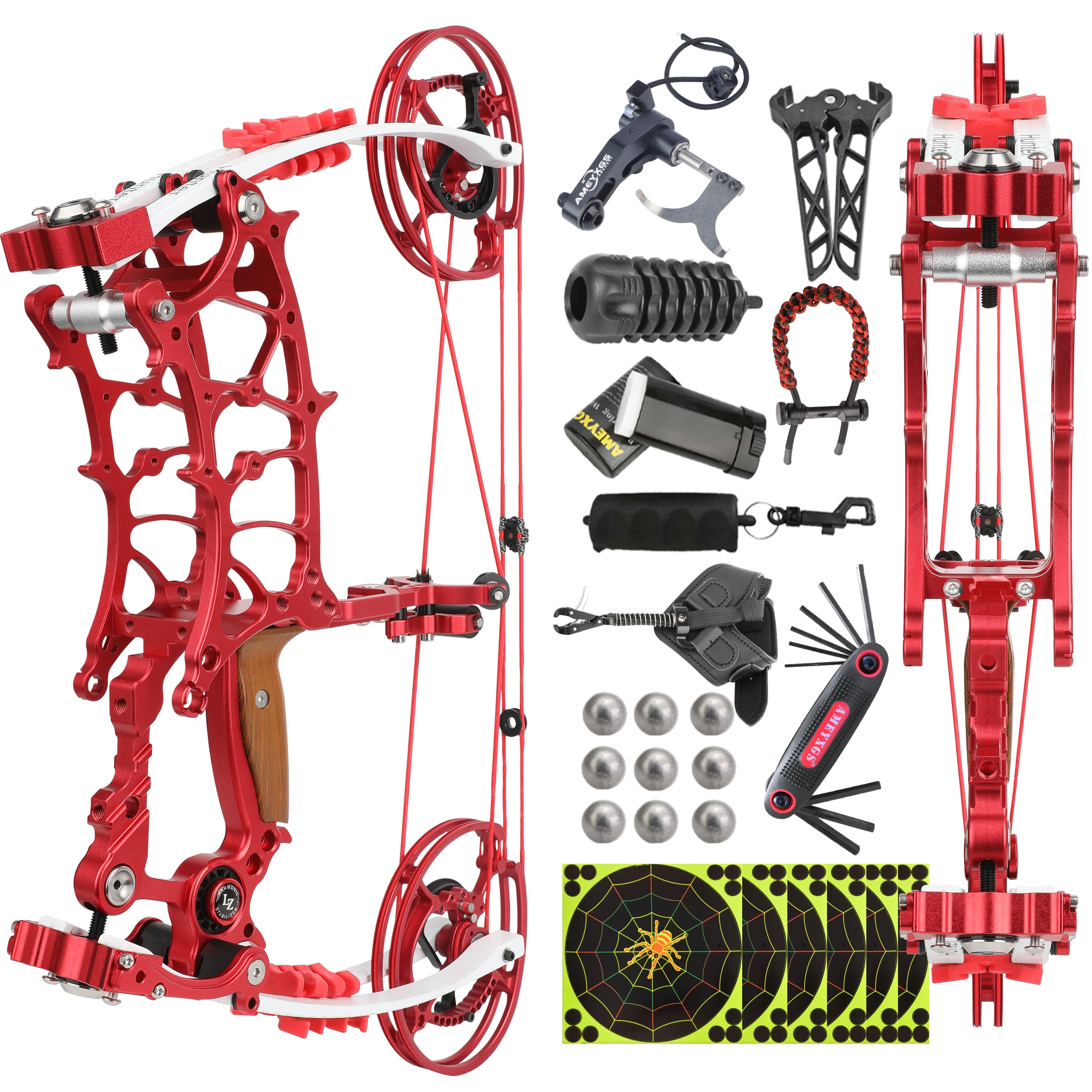 30-75lbs Compound Bow Set Hunting Bow Steel Ball Archery Hunting