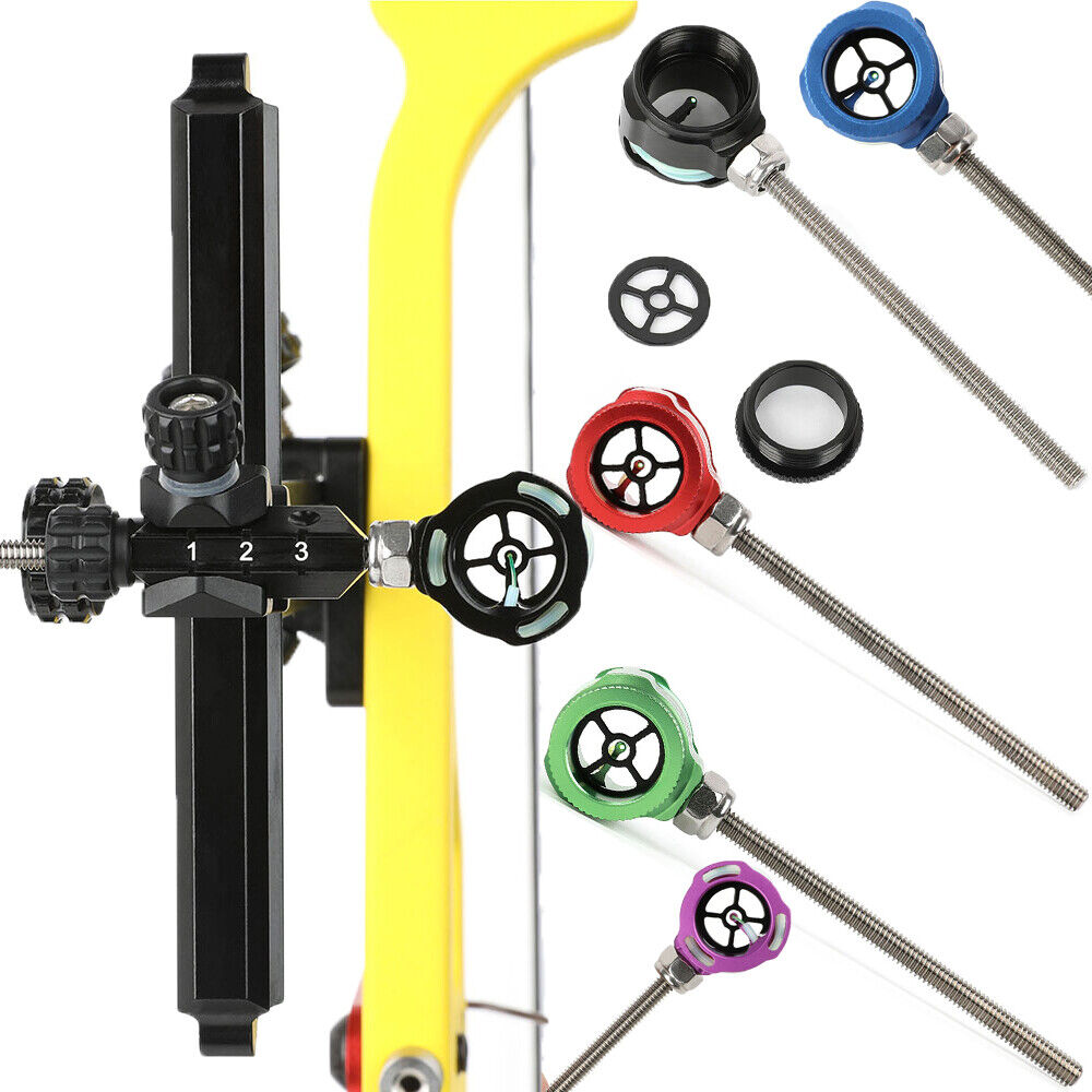 Recurve Bow Sight 1 Pin 0.019" Optical Fiber Single Pin Alloy Archery Hunting