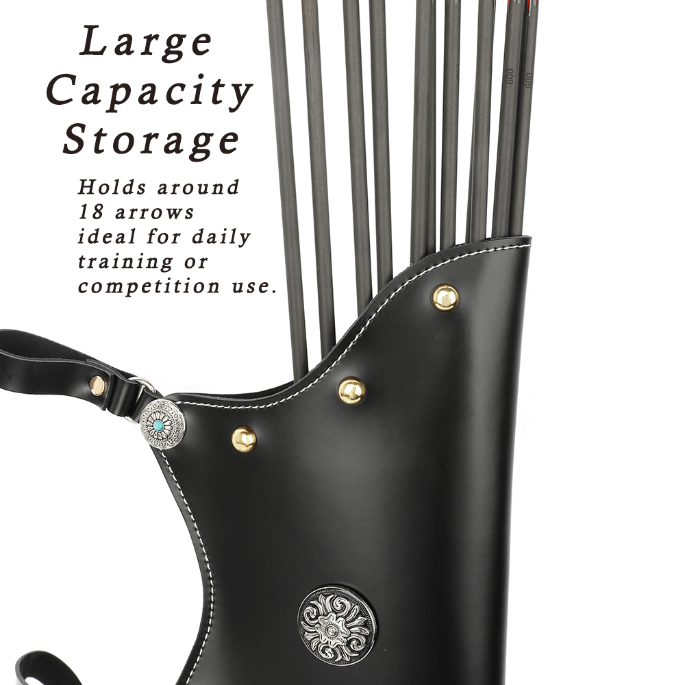 Leather Arrow Bag Ming-style Tuo jian Quiver 18 Arrows