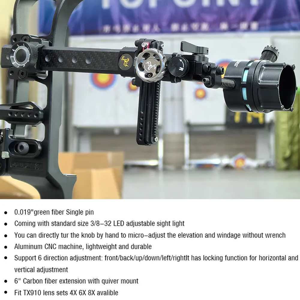 TX9610 Single Pin Fiber Optic Bow Sight