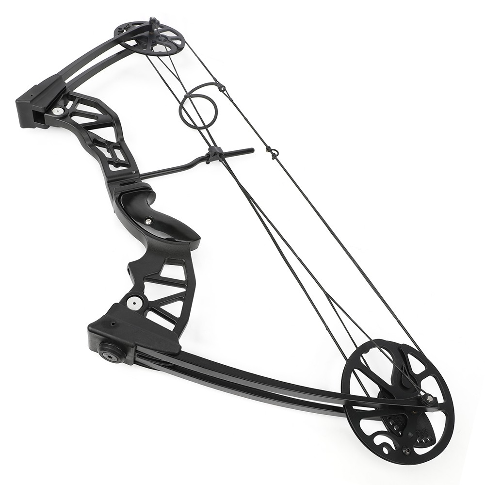 Entry-Level Compound Bow Set 38–70lbs Adjustable Black