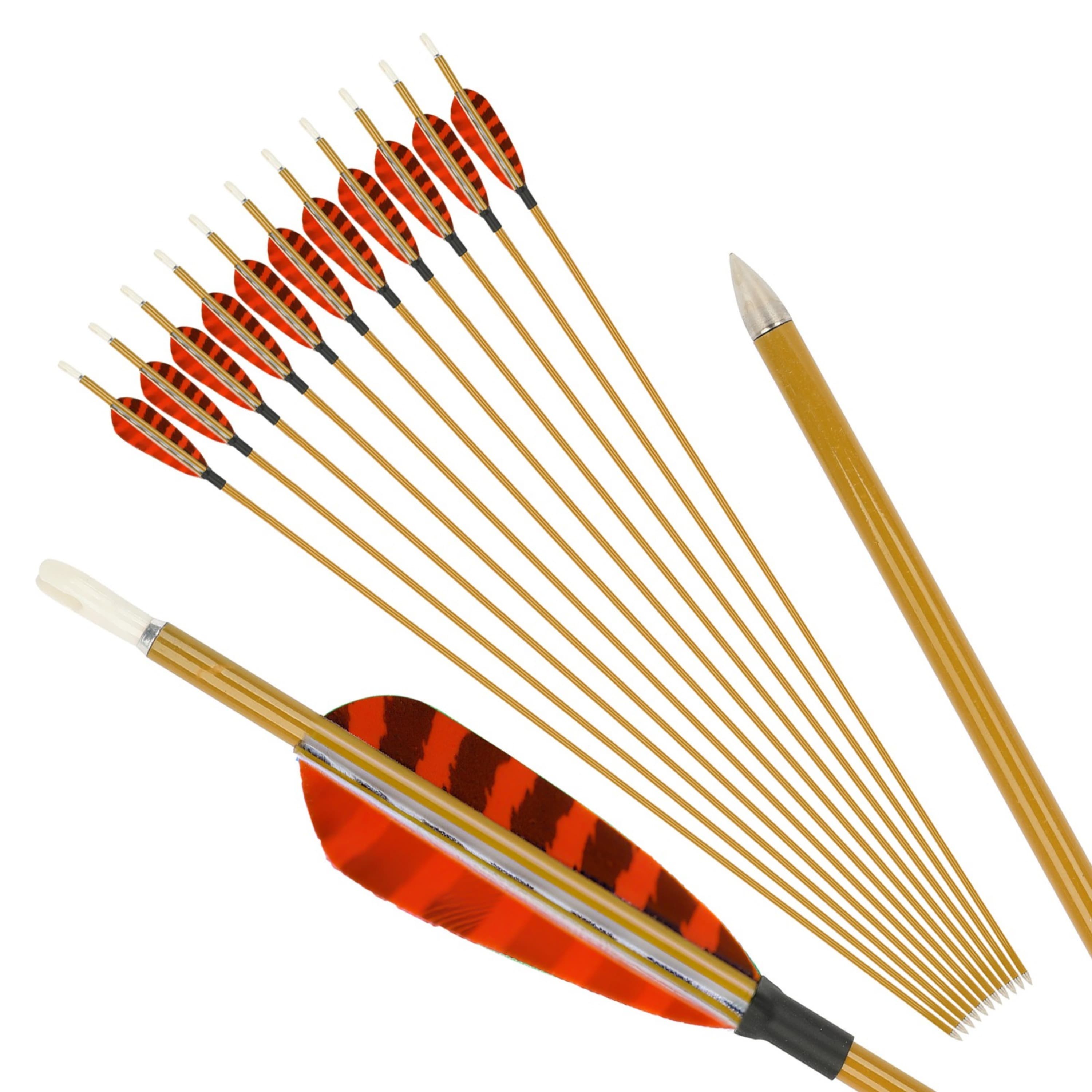 SHARROW 31" Carbon Arrows 3" Feathers SP900 Target Hunting 12pcs