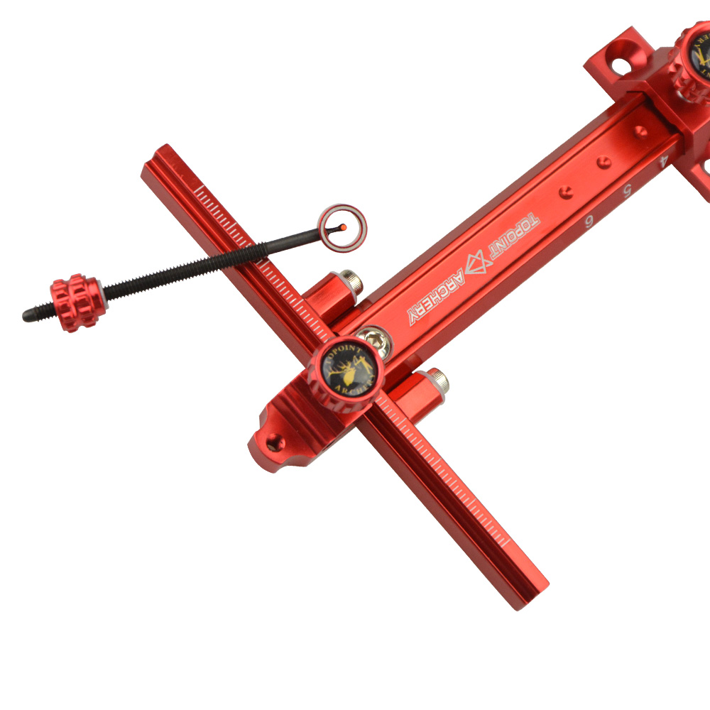 TR1007 Recurve Bow Sight Red Blue Aluminum Alloy Fiber