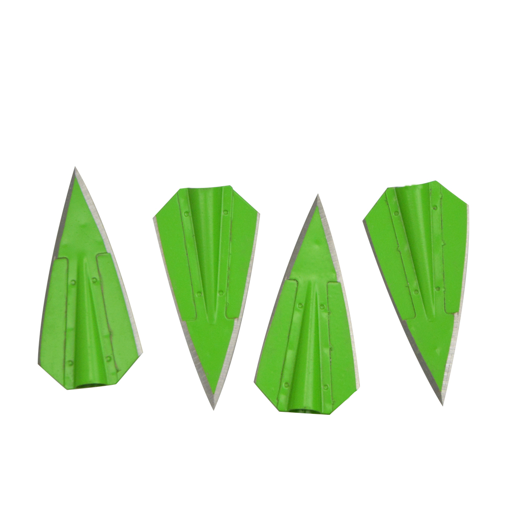 Green Broadhead Blade Arrow Tips - 6pcs, 115gr