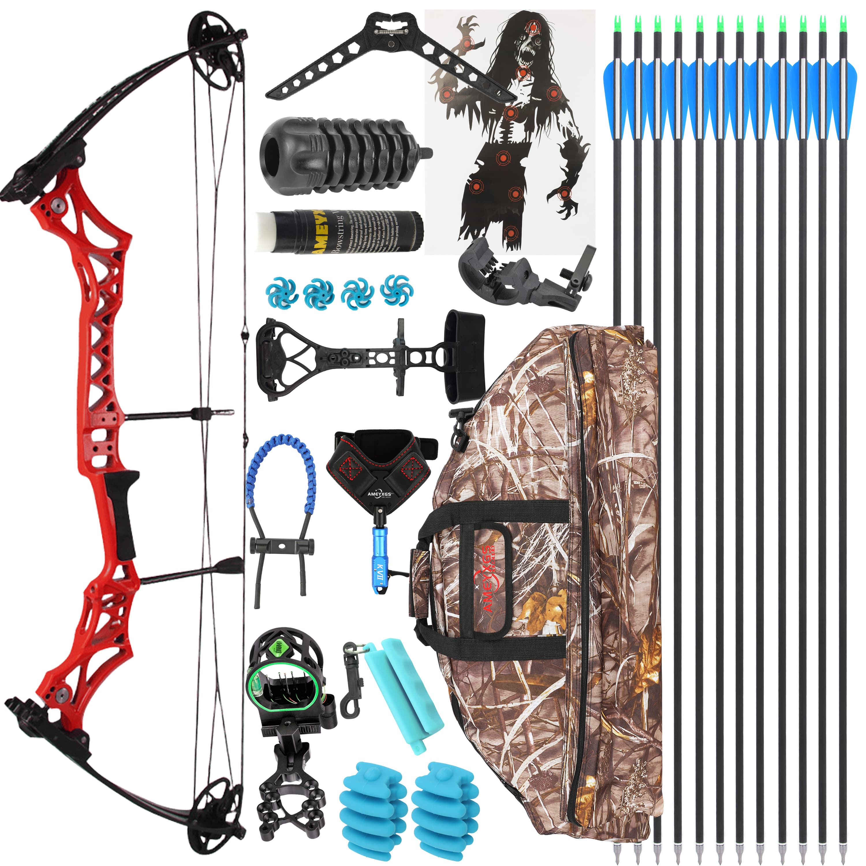  40" Compound Bow 30-55lbs Adjustable Multi-color Options