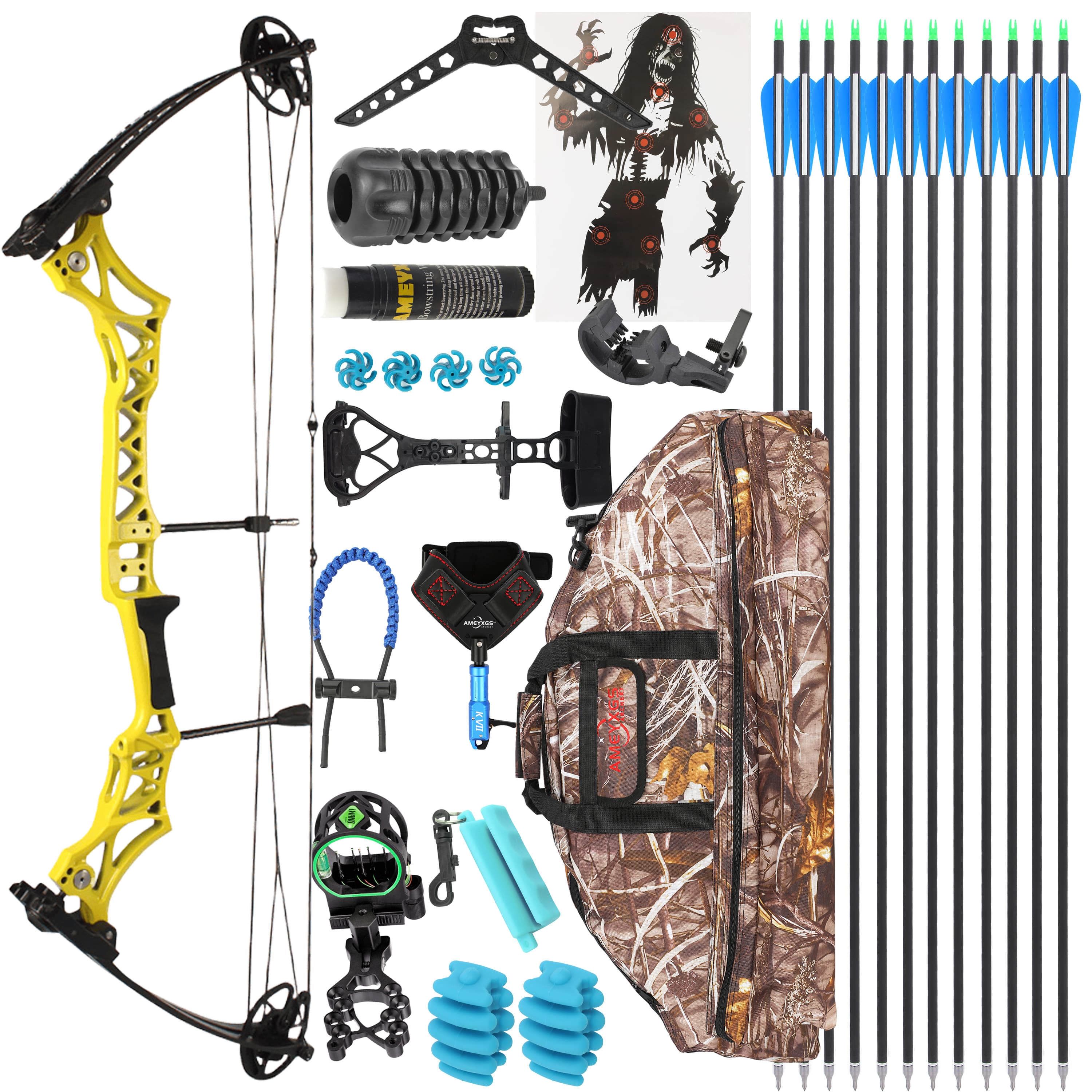  40" Compound Bow 30-55lbs Adjustable Multi-color Options